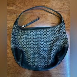 Vintage Black and Gray Coach Purse A3K-6617